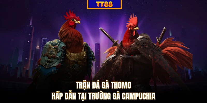 Trận đá gà Thomo hấp dẫn tại trường gà Campuchia